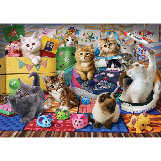 Puzzle Eurographics Hora De Brincar Dos Gatinhos XXL 500 Peças
