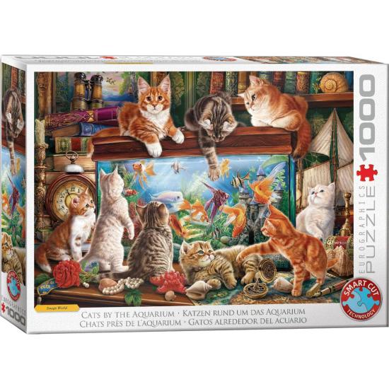 Puzzle Eurographics Gatos Perto Do Aquário 1000 Peças