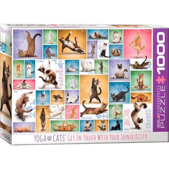 Puzzle de 1000 peças Eurographics Yoga Cats