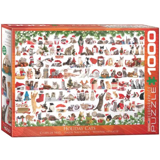 Puzzle Eurographics Christmas Cats 1000 peças