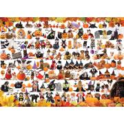 Puzzle Eurographics Halloween Gatinhos e Cachorrinhos 100