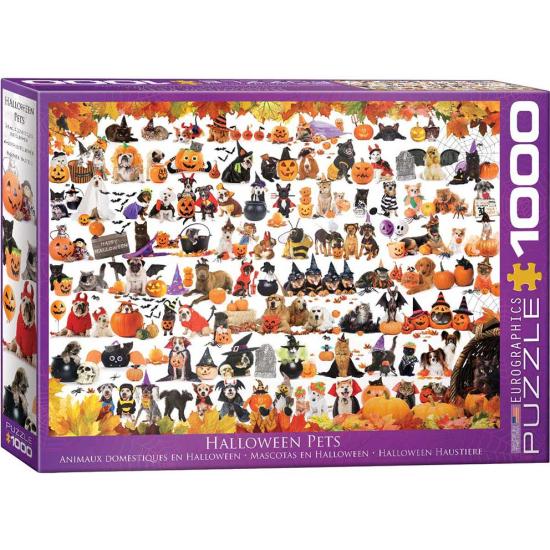 Puzzle Eurographics Halloween Gatinhos e Cachorrinhos 100