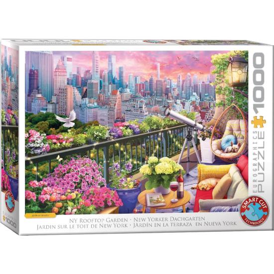 Puzzle Eurographics Jardim Na Cobertura De Nova York 1000 Peças