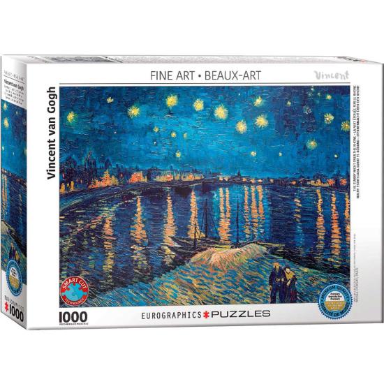 Puzzle Eurographics A Noite Estrelada sobre o Ródano de 1000 Pç Puzzle Eurographics A Noite Estrelada sobre o Ródano de 1000 Pç
