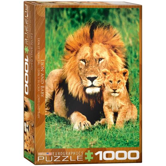 Puzzle Eurographics Lion e seu filhote de 1000 peças