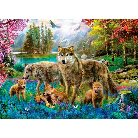 Eurographics Wolves and Fantasy Lake XXL Puzzle 500 Peças