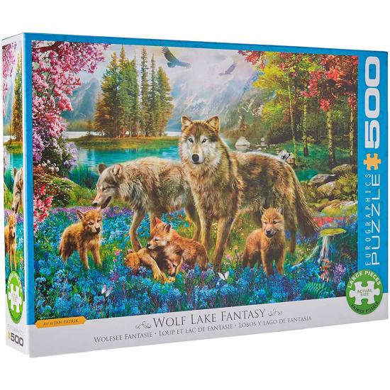 Eurographics Wolves and Fantasy Lake XXL Puzzle 500 Peças