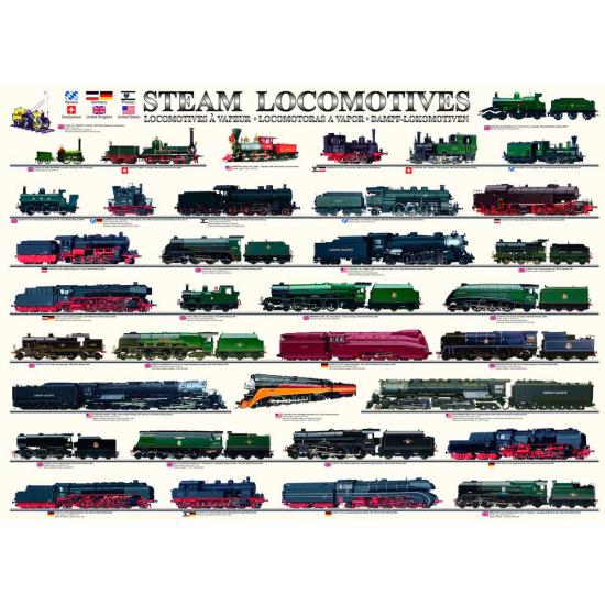 Locomotivas a vapor Eurographics puzzle 1000 peças Locomotivas a vapor Eurographics puzzle 1000 peças