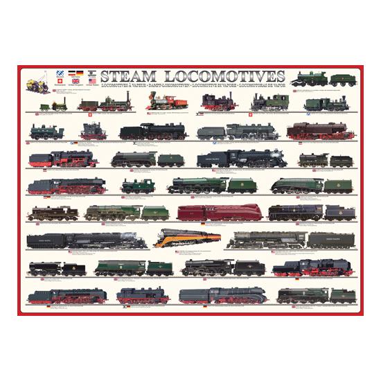 Locomotivas a vapor Eurographics puzzle 1000 peças