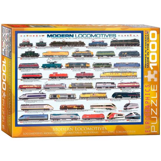 Locomotivas modernas Puzzle Eurographics 1000 peças