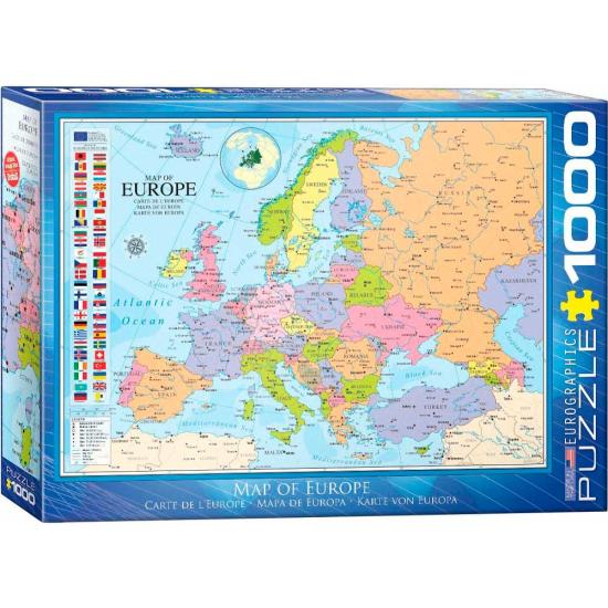 Mapa Puzzle Eurographics da Europa 1000 Peças