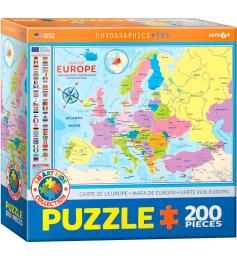 Mapa Puzzle Eurographics da Europa 200 Peças