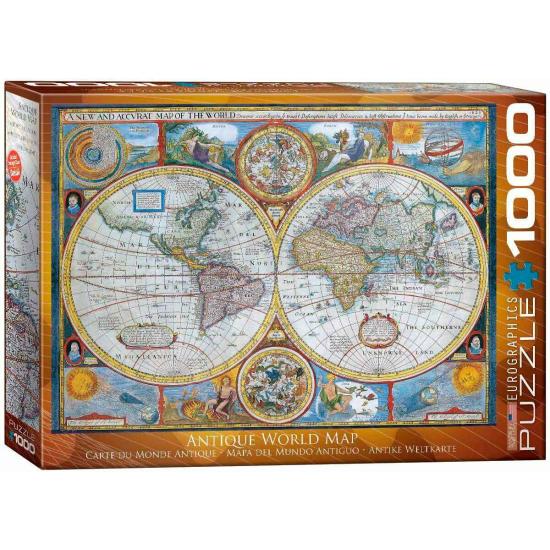 Puzzle de mapa do mundo antigo Eurographics 1000 peças