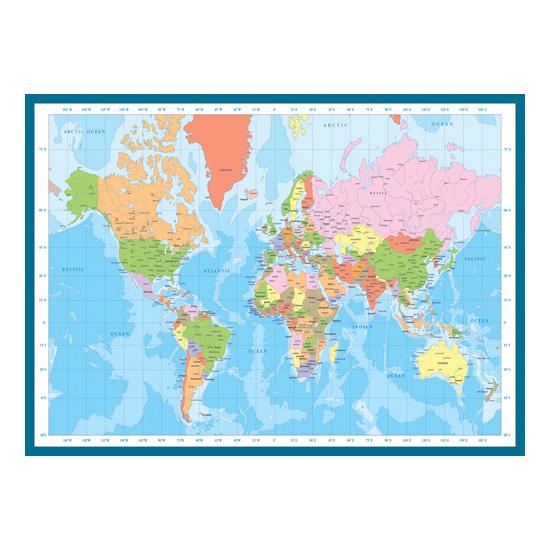Puzzle de 1000 peças do mapa do mundo Eurographics