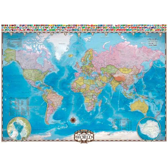 Puzzle de 1000 peças do mapa do mundo Eurographics