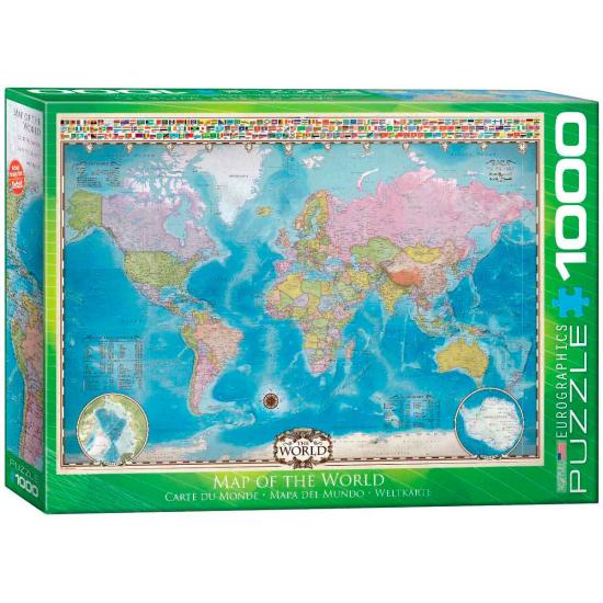 Puzzle de 1000 peças do mapa do mundo Eurographics