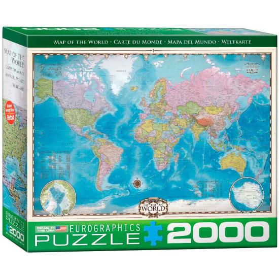 Puzzle Eurographics World Map 2000 Peças