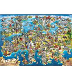 Puzzle Eurographics Mapa Maluco Da Europa 2000 Peças