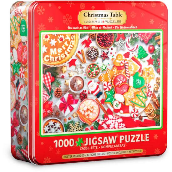 Mesa de Natal Puzzle Eurographics, Lata de 1000 Pçs
