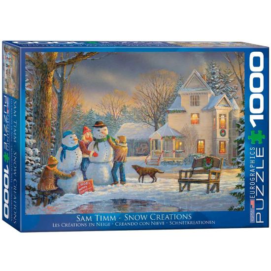 Puzzle eurográficos bonecos de neve 1000 peças