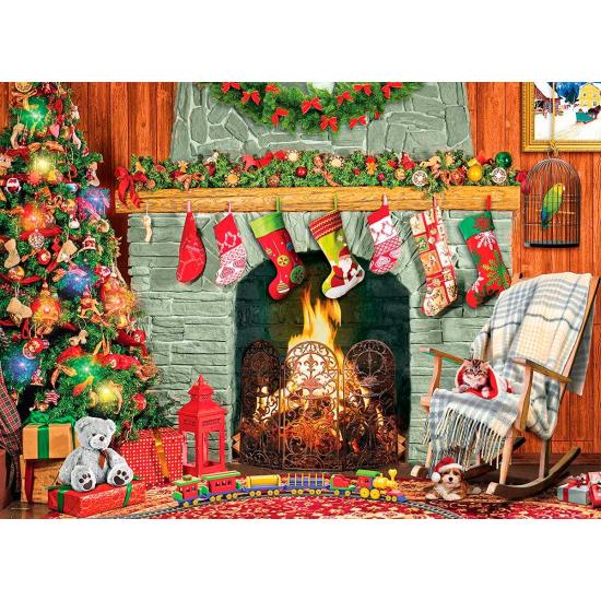 Eurographics Christmas by the Fireplace Puzzle XXL 500 unidades