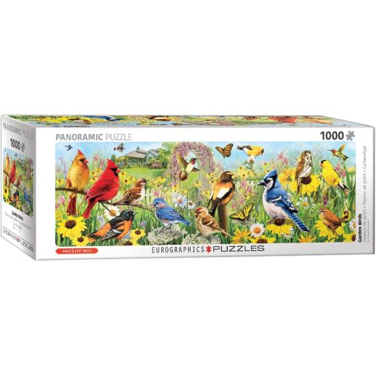 Puzzle Eurographics Panorama Garden Birds 1000 peças