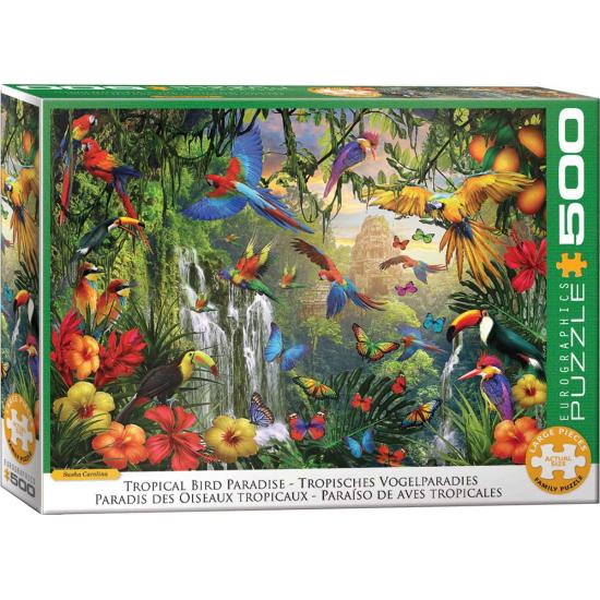 Puzzle Eurographics Paraíso Das Aves Tropicais XXL 500 Peças