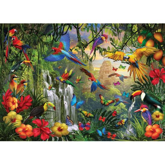 Puzzle Eurographics Paraíso Das Aves Tropicais XXL 500 Peças