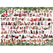 Puzzle de 1000 peças Eurographics Christmas Dogs