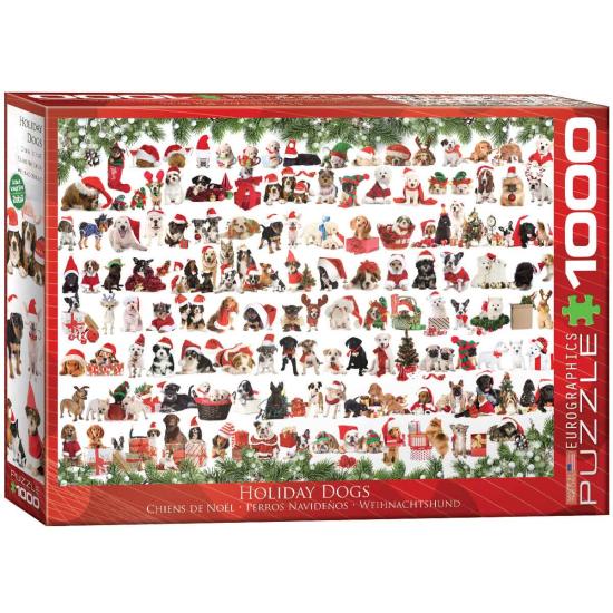 Puzzle de 1000 peças Eurographics Christmas Dogs