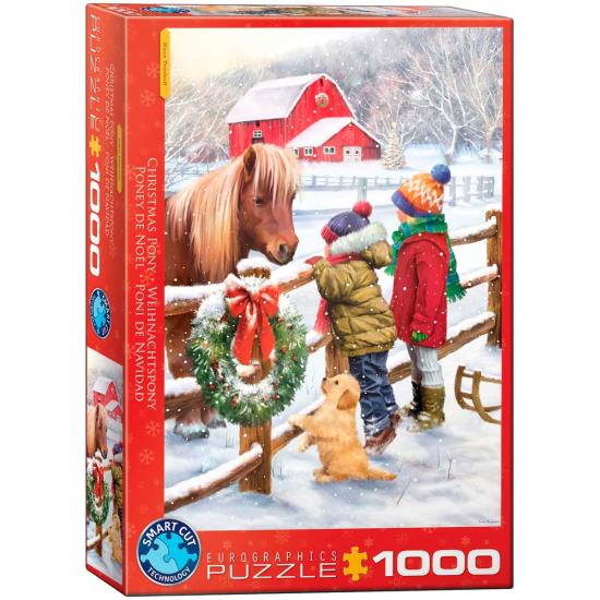 Puzzle Eurographics Pônei de Natal de 1000 peças