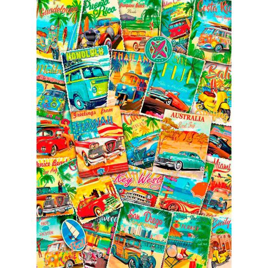 Puzzle Eurographics Anúncios de viagens vintage 1000 peça