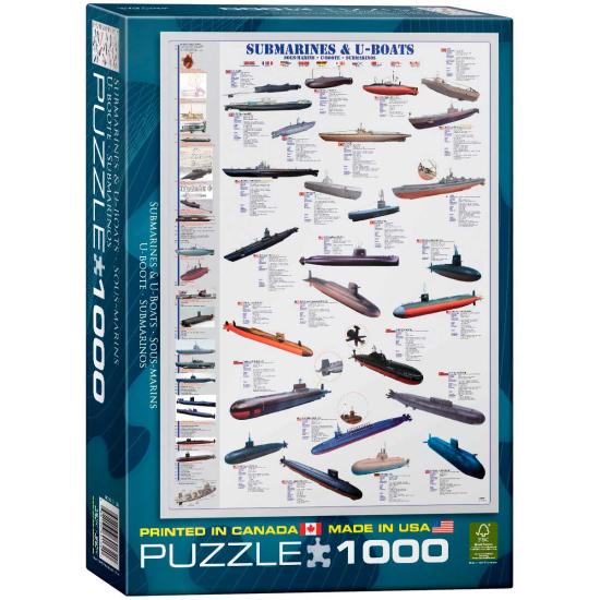 Submarinos de Puzzle eurográficos 1000 peças
