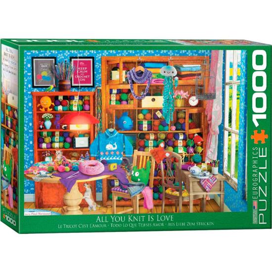 Puzzle Eurographics All You Knit is Love 1000 peças