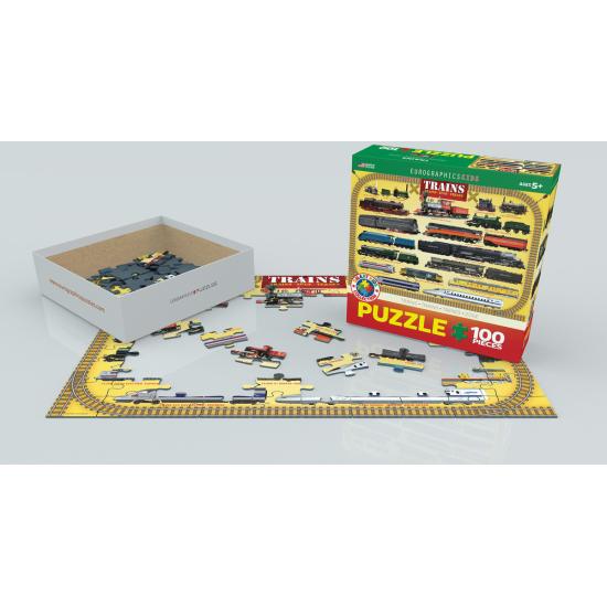 Puzzles Eurographics Trains 100 Peças