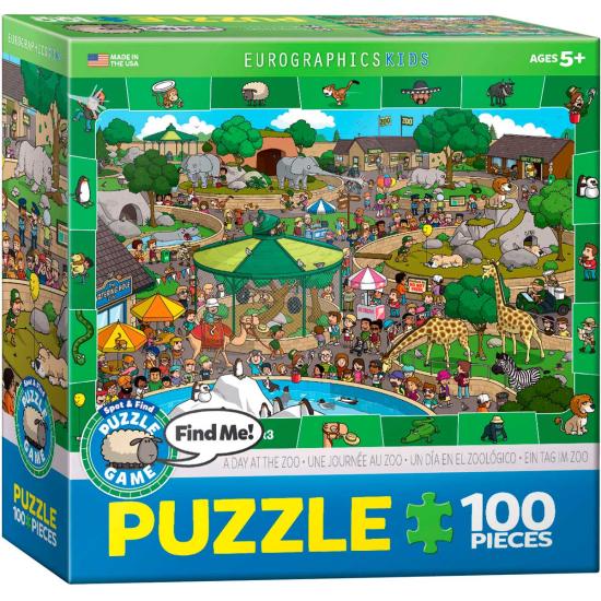 Puzzle Eurographics A Day at the Zoo 100 Pieces