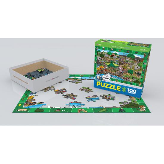 Puzzle Eurographics A Day at the Zoo 100 Pieces