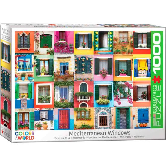 Puzzle Eurographics Janelas do Mediterrâneo 1000 Peças