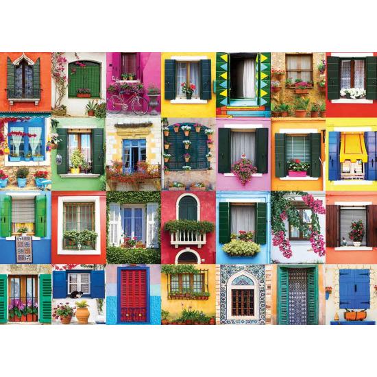 Puzzle Eurographics Janelas do Mediterrâneo 1000 Peças
