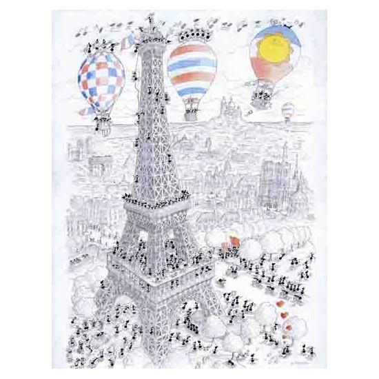 Puzzle Fabio Vettori Paris em um balão 1080 peças