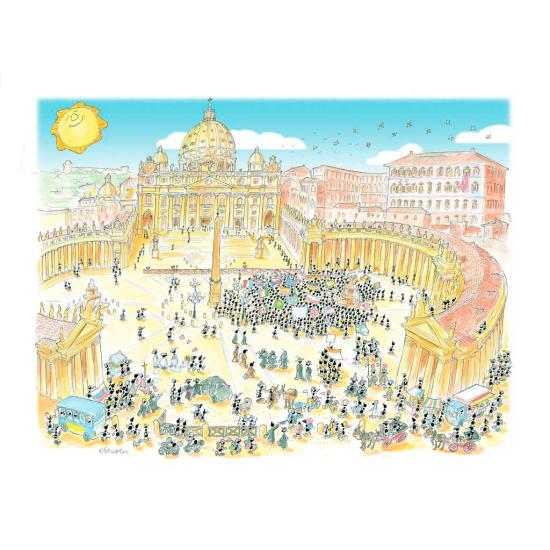 Puzzle Fabio Vettori Praça de São Pedro 1080 peças
