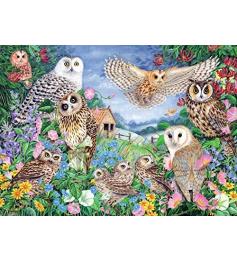 Puzzle Falcon Corujas na Floresta de 1000 Peças
