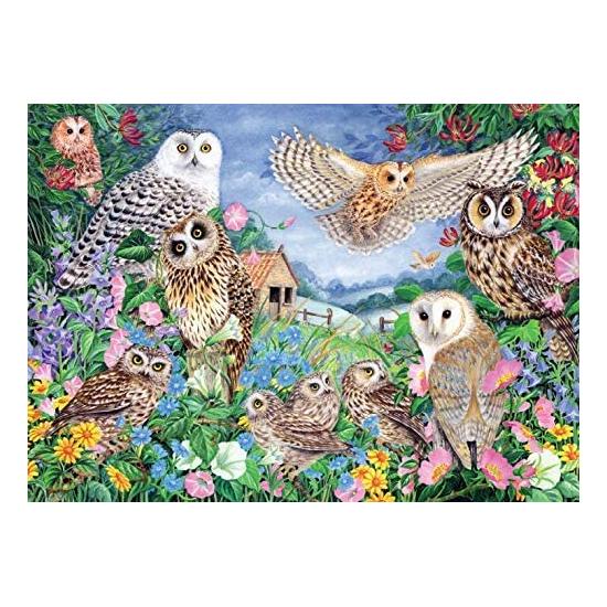 Puzzle Falcon Corujas na Floresta de 1000 Peças