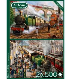Falcon Mail By Train Puzzle 2 x 500 peças