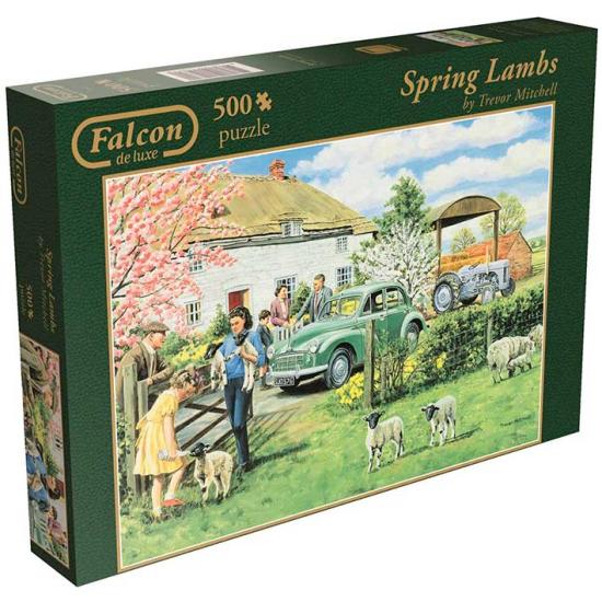 Puzzle Falcon Criando Cordeiros na Primavera de 500 Peças
