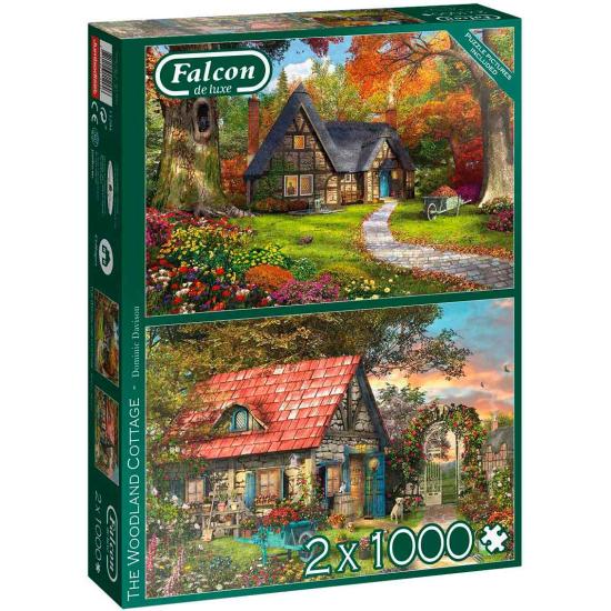 Puzzle Falcon The Forest Cabin 2 x 1000 peças