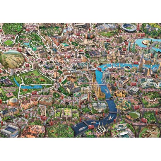 Mapa de Puzzle do falcão de Londres 1000 peças