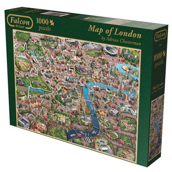 Mapa de Puzzle do falcão de Londres 1000 peças