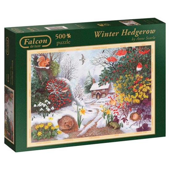 Puzzle de paisagem de inverno falcão 500 peças
