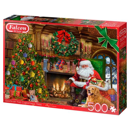 Puzzle Falcon Papai Noel na Lareira 500 Peças